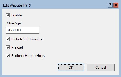 Enable HSTS in IIS website